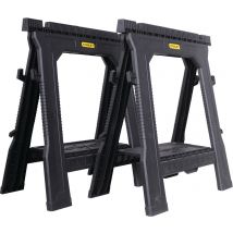 Lot De 2 Tréteaux Pliables Capacité 450 Kg - Stanley - Manutan Collectivités