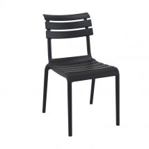 Lot De 4 Chaise Exterieure - Polypropylène - Noir - Penelope - Manutan Collectivités
