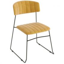 Lot De 4 Chaise Empilable Mundo Jaune Velours - Manutan Collectivités