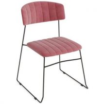 Lot De 4 Chaise Empilable Mundo Rose Velours - Manutan Collectivités