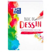 Lot De 5 Bloc Feuilles Simples Dessin Détachables Perforées 200p - Manutan Collectivités
