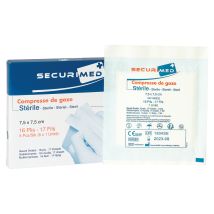 5 Boîtes De 5 Compresses De Gaze Stérile, 7,5x7,5cm-securimed - Manutan Collectivités
