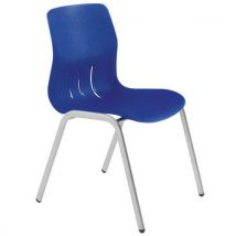 Lot De 5 Chaises Rio Piètement Gris Alu Coque Bleu - Manutan Collectivités