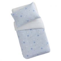 Lot De 5 Parures De Couette + Taie 100 X 140 Cm Little Stars Ciel - Manutan Collectivités
