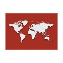 Lot De 6 Sets De Table Carte Du Monde Rouge - Manutan Collectivités