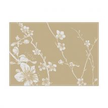 Lot De 6 Sets De Table Fleurs De Cerisier Japonais Abstraites Beiges - Manutan Collectivités