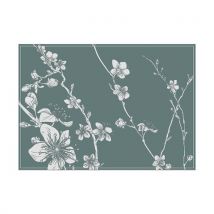 Lot De 6 Sets De Table Fleurs De Cerisier Japonais Abstraites Vertes - Manutan Collectivités