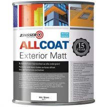 Lot De 6 Zinsser Allcoat Exterior Mat 1l Blanc - Manutan Collectivités