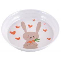Lot De 6 Assiettes Creuses Ø 18,5 Cm Mélamine Blanche - Lapin Gourmet - Manutan Collectivités