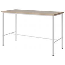 Mange-debout Malibu 180 X 80 Cm - 4p - Stratifié Alaisé - Acacia/blanc - Manutan Collectivités