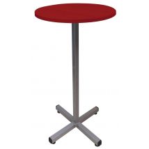 Mange Debout Inès Ø 60 Cm Stratifié - Rouge - Manutan Collectivités
