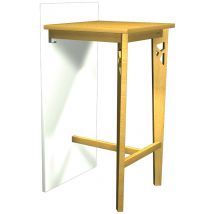 Mange Debout Iriss 60x60 Cm Stratifié Hêtre/bois + Panneau Blanc - Manutan Collectivités