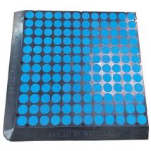 Matlast Noir - 55,5 X 55,5 Cm - Pastille Bleue - 2 Bords - Lot De 4 - Manutan Collectivités