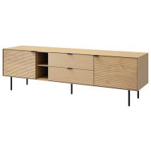 Meuble Tv Tulsa 1 Niche 2 Portes 2 Tiroirs Chêne - Manutan Collectivités
