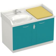 Meuble À Langer Standard 115 Bain À Gauche Façade Vert Niagara - Manutan Collectivités