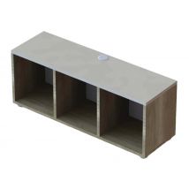 Meuble Télévision Quiétub 3 Cases Tabac/gris - Manutan Collectivités
