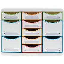 Module Storebox Multi 11 Tiroirs White Office Blanc/arlequin - Manutan Collectivités