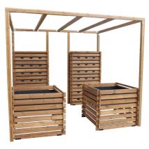 Mur Bac Pergola - 2 Bacs À Hauteur - 2 Murs Végétaux - Manutan Collectivités