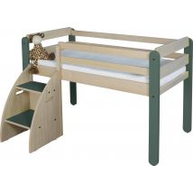 Pack : Lit Gain De Place Coloris Kaki Avec Escalier - Manutan Collectivités