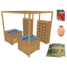 Pack Complet : Murs Bacs À Hauteur-pergola - Manutan Collectivités