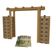 Pack Complet : Pergola Potagère 2 Tours - Terreau - Graines - Manutan Collectivités