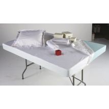 Pack Matelas Oregon Ep.15 Cm 80x190 Cm + Oreiller + Linge De Lit Blanc - Manutan Collectivités
