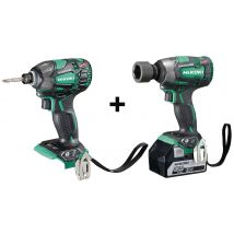 Pack Visseuse À Choc 18v + Clé À Choc 18v 5ah Ip56 - Manutan Collectivités