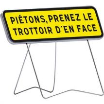 Panneau Jh Piétons, Prenez...en Face - C1 - 1000x300 - Manutan Collectivités