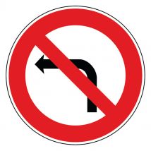 Panneau Ø 85 Cm Bk2a Interdiction Tourner À Gauche C2 - Manutan Collectivités