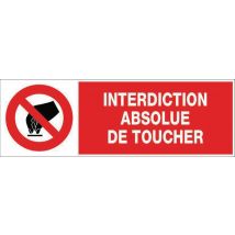 Panneau Rigide 450x150 Mm Interdiction Absolue De Toucher - Manutan Collectivités