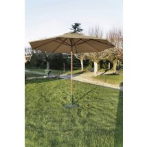 Parasol Bois Rond 3 M - Taupe - Manutan Collectivités