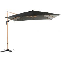 Parasol Déporté Roma 3 X 3 M Mât Oak Toile Grise - Manutan Collectivités