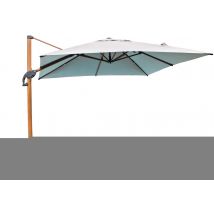 Parasol Déporté Sevilla 2,5x2,5m Imitation Bois+toile Gris - Manutan Collectivités