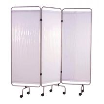 Paravent Inox 3 Panneaux Avec Rideaux Tendus Blanc - Manutan Collectivités