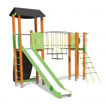 Parcours Aventure Bois/inox - Fixation Platines - Manutan Collectivités