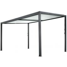 Pergola Bioclimatique Tramonto 400x310cm Blanches Gris Anthracite - Manutan Collectivités