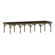 Pergola Renforcée 14 X 5 M Avec Ombrière - À Sceller - Manutan Collectivités