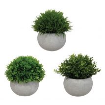 Plantes Artificielles Pot Effet Béton Gris - Manutan Collectivités