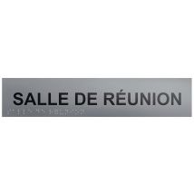 Plaque De Porte En Braille Et En Relief Salle De Réunion - 25 X 5cm Plaque Alu - Manutan Collectivités