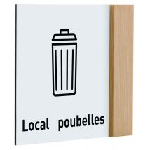 Plaque Drapeau Natura Bois Local Poubelles Picto Noir - Manutan Collectivités