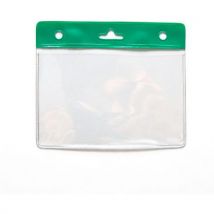 Porte-badge Pvc Avec Bandeau - Horizontal - Vert - Manutan Collectivités