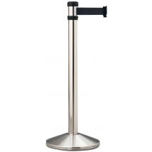 Poteau De Balisage Aluminium À Sangle De 2 M Noir - Manutan Collectivités