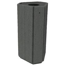 Poubelle Parc Hexagonale Porte Sac 100 Coloris Gris - Manutan Collectivités