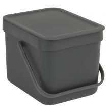 Poubelle Sort&go 6l Gris - Brabantia - Manutan Collectivités