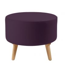 Pouf Bulle Pied Bois Enduit Pvc Prune - Manutan Collectivités