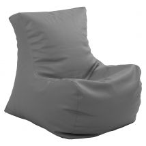 Pouf Miss Souple Tissu Simili Cuir Gris - Manutan Collectivités