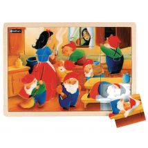 Puzzle Bois 12 Pièces Blanche-neige Et Les 7 Nains - Manutan Collectivités