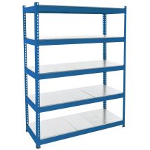 Rayonnage Rapid 1 5 Tablettes Metal 1980x1525x915 Bleu - Manutan Collectivités
