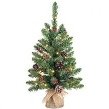 Sapin De Noël Artificiel De Table Creston Mini Led - Manutan Collectivités