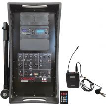 Sono Mediax 250w +trolley+récepteur/émetteur+lecteur Enregistreur+micro Main-tag - Manutan Collectivités